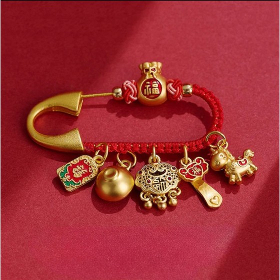 Zodiac Horse Buddha Pendant Brooch, Natural Stone Gemstone Lucky Talisman Pin for Women Men, Meaningful Year of Horse Birthday Gift for Her Him (2014, 2002, 1990)